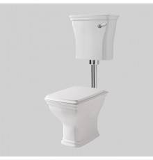 Artceram CIVITAS Унитаз 36х54см., со средним бачком и трубой хром, с механизмом с фронтальной ручкой, с сиденьем, микролифт, цвет: белый/хром. HEA013 71 ,  CIC007 01 00,  CIV002 01 00