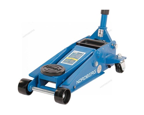 Домкрат подкатной с резиновой насадкой, быстрый подъем NORDBERG N3203 3 т