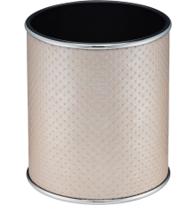 Мусорное ведро Geralis M-PLH1-S PUNTO бежевое, хром