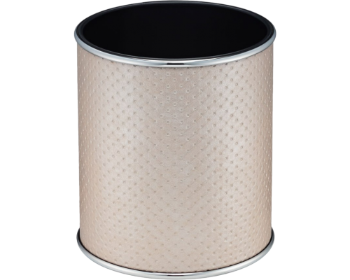 Мусорное ведро Geralis M-PLH1-S PUNTO бежевое, хром