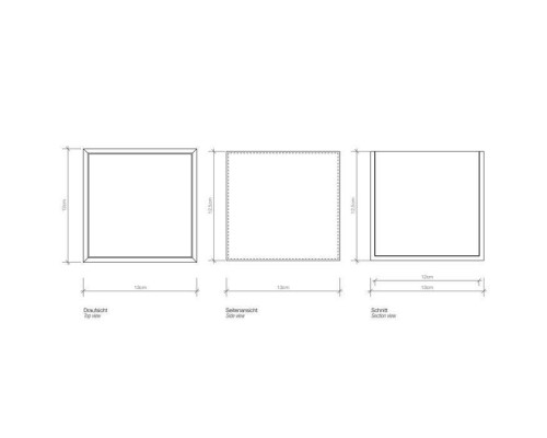 Decor Walther Brownie BOD1 Универсальная коробка 13x13x12.5см, настольная, цвет: черная кожа. 0930860