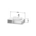 Duravit D-Neo Тумбочка подвесная компакт 100x55х26 см., раковина, 1 открытое отделение на левой стороне, цвет: Black Oak. 2328400000,  DE495901616