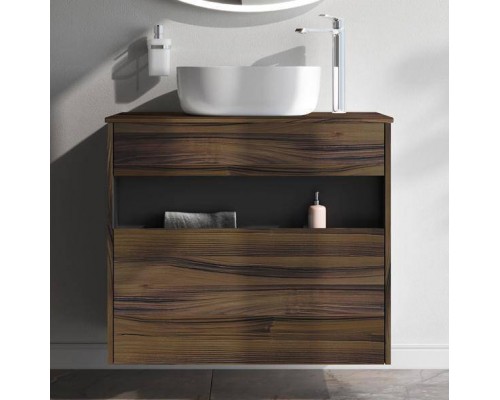 Тумба с раковиной AM.PM Func 80 дуб крафт, со столешницей, раковина M8FWCC30430WG