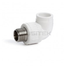 Угольник переходный Fusitek PP-R 90° НР Ø25х1/2. FT04503