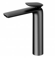 Смеситель для раковины высокий металл Gun Metal, AQUAme Como AQM6514GM
