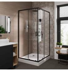 Душевой уголок Niagara Nova NG-6888-08 BLACK 80x80, профиль черный, стекло прозрачное