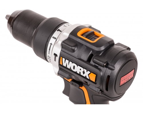 Дрель-шуруповерт ударная аккумуляторная WORX WX352, 60Нм, 20В, бесщеточная, 2Ач x2, ЗУ 2А, кейс