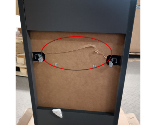 SaleRocaZRU9302966 Ronda Пенал L подвесной, 320х1390х333 мм, 2 двери, ящик, Белый глянец/антрацит SaleZRU9302966_1209