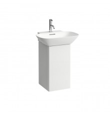 Laufen INO Тумба с раковиной, 32х34х60.5см, с 1 дверцей, с сифоном, с 4 полками, DX, подвесная, покрытие LLC, цвет: белый матовый. 4.2535.2.030.170.1,  8.1030.2.000.104.1