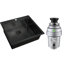 Комплект Мойка кухонная Zorg Light ZL R 590510 GRAFIT + Измельчитель Inox D ZR-56 D