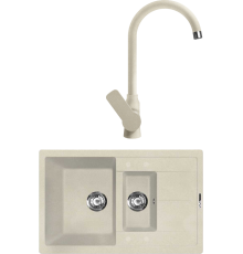 Комплект Мойка кухонная Lava D4.CRE crema + Смеситель SG07 CRE crema
