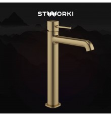 Смеситель для раковины STWORKI Эстерсунд S31020GM, матовое золото