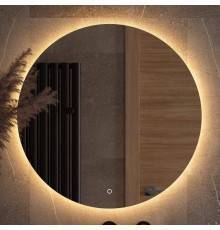 Зеркало круглое Defesto Opti DF 2854S 70 с LED-подсветкой, 3000К, сенсорный выключатель
