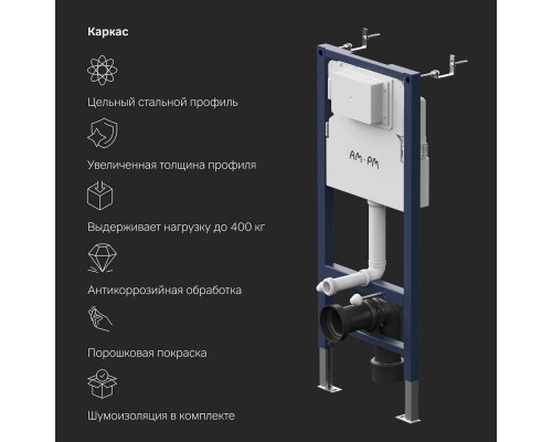 I012709.0138 Инсталляция для подвесного унитаза с механической клавишей PrimeFit L I012709.0138 Инсталляция для подвесного унитаза с механической клавишей PrimeFit L
