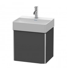 Duravit XSquare Тумба подвесная 43.4х34х39.7см, с раковиной, 1 дверца левая,  цвет: графит матовый. 0732450071,  XS4060L4949