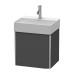 Duravit XSquare Тумба подвесная 43.4х34х39.7см, с раковиной, 1 дверца левая,  цвет: графит матовый. 0732450071,  XS4060L4949