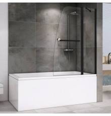 Шторка на ванну Abber Ewiges Wasser AG50100B 100x140, профиль черный, стекло прозрачное