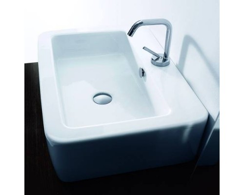 Kerasan Ego Раковина 60х43 см, 1 отв., цвет: белый. 324201*1 Kerasan Ego Раковина 60х43 см, 1 отв., цвет: белый. 324201*1