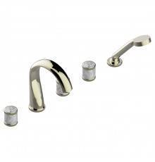 THG Hirondelles Смеситель на борт ванны, 5 отв., с ручным душем, цвет: Soft gold. A4J-F30-1132SG