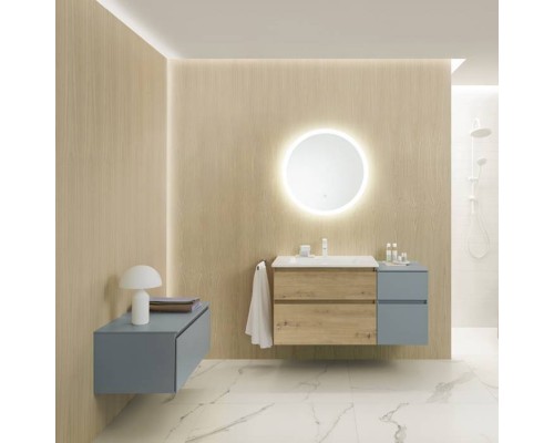 Burgbad Lin20 Комплект мебели 123х49.5х62.2см, подвесной, с раковиной, с зеркалом, с 2 ящиками, цвет: Cashmere oak decor. SGHF083F5355C0001*1,  SIJN075,  USIS040F5395,  USIQ100F5395