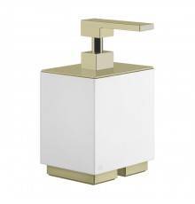 Gessi Inverso Accessories Дозатор для жидкого мыла, настольный, цвет: белый/Brass Brushed PVD. 20837#727