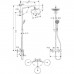 Hansgrohe Croma 220 Showerpipe Душевая стойка. состоит из: верхний душ, ручной душ, термостат для душа, штанга для душа, держатель для душа, цвет: хром. 27185000