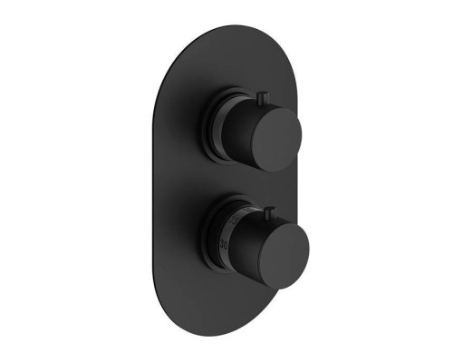 Plumberia Selection IXO Смеситель для душа, встраиваемый, термостатический, на 2 выхода, цвет: черный матовый. XOT5040NO Plumberia Selection IXO Смеситель для душа, встраиваемый, термостатический, на 2 выхода, цвет: черный матовый. XOT5040NO