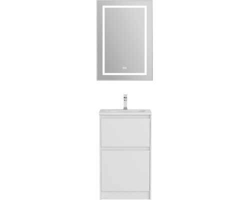 Мебель для ванной комнаты BelBagno Kraft 39 50 напольная, bianco opaco, раковина BB-8099-3-50