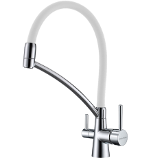 Смеситель для кухни Paulmark Siegen Si213111-CRw хром, с гибким изливом