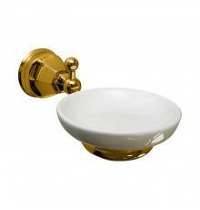 Nicolazzi Teide Мыльница подвесная, цвет: Gold Brass/белый. 1487GB05