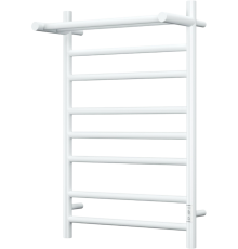 Полотенцесушитель электрический Bauedge Stil Shelf R 50х80, с полкой, белый полуматовый