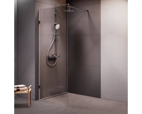 Душевая перегородка AM.PM X-Joy W94UWI-80-F1-MTE 80x195, фурнитура хром, стекло прозрачное