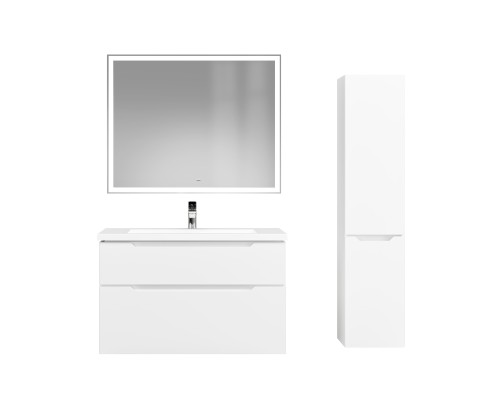Мебель для ванной комнаты Jorno Puro 100 подвесная, белая