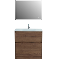 Мебель для ванной комнаты BelBagno Kraft 80 напольная, rovere tabacco, раковина BB810/465-LV-VTR-BL