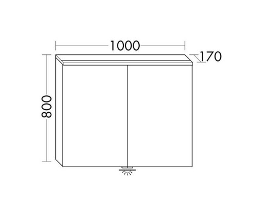 BURGBAD Eqio Зеркальный шкаф 100х80х17см, 2 зерк двери, стекл полки, LED, цвет: K0040. SPGT100K0040 BURGBAD Eqio Зеркальный шкаф 100х80х17см, 2 зерк двери, стекл полки, LED, цвет: K0040. SPGT100K0040