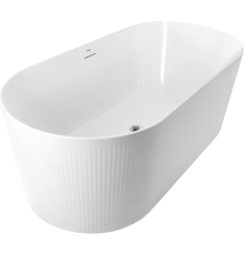 Акриловая ванна BelBagno BB411 170x80 см, отдельностоящая, овальная, со сливом-переливом, с донным клапаном