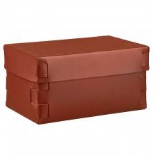 Colombo Adj Коробка Snob 25x15хH13.5см., настольная, цвет: бордо/коньяк. BADJ2515-3009