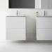Laufen Kartell Тумба с керамической раковиной 60х50х72.5см, с 2 выдвиж. ящиками с 1 отв. под смеситель, подвесная, цвет: белый матовый. 8.6033.3.640.104.1