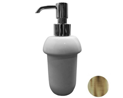 Nicolazzi On Shelf Дозатор для жидкого мыла из белой керамики, настольный, цвет: Bronze Plated. 6006BZ Nicolazzi On Shelf Дозатор для жидкого мыла из белой керамики, настольный, цвет: Bronze Plated. 6006BZ