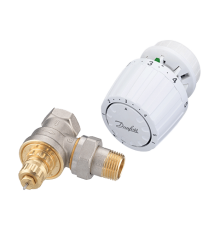 Комплект Danfoss из углового клапана RTR-G DN 15 и термостата RTR 7090. 013G2183