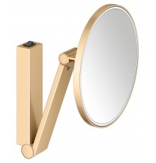 Косметическое зеркало Keuco iLook Move 17612 с подсветкой, телескопическое, поворотное, латунь шлифованная