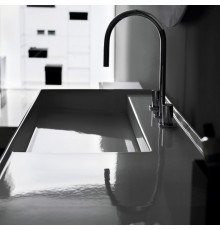 Laufen Kartell Смеситель для раковины на 3 отв, с донным клапаносм, поворотный излив 166 мм, цвет: хром. 3.1233.3.004.221.1