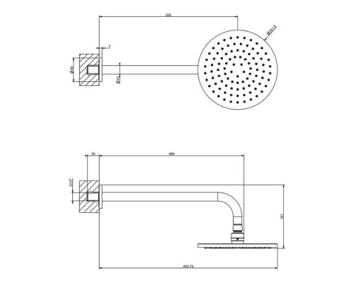 Gessi Emporio shower Верхний душ Oslash;20см., подвесной, поворотная, с защитой от известкового налёта, цвет: Finox Brushed Nickel. 47382#149 Gessi Emporio shower Верхний душ Oslash;20см., подвесной, поворотная, с защитой от известкового налёта, цвет: Finox Brushed Nickel. 47382#149