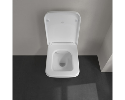 VilleroyBoch Finion Унитаз подвесной 37.5х56х35см., CeramicPlus, цвет: альпийский белый. 4664R0R1