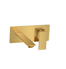 AQM6815BG Savona Смеситель для раковины, настен., на 2 отв., Комплект, золото шлифованное AQM6815BG