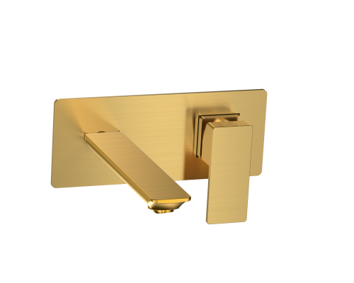 AQM6815BG Savona Смеситель для раковины, настен., на 2 отв., Комплект, золото шлифованное AQM6815BG