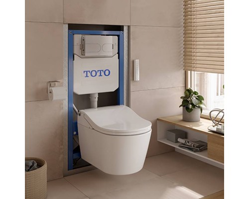 TOTO Washlet RW Комплект: унитаз подвесной, сиденье с управлением, модуль для установки, клавиша, цвет: белый. CW542ERY, WH182EAT, TCF802C2G, MB175M#SS TOTO Washlet RW Комплект: унитаз подвесной, сиденье с управлением, модуль для установки, клавиша, цвет: белый. CW542ERY, WH182EAT, TCF802C2G, MB175M#SS