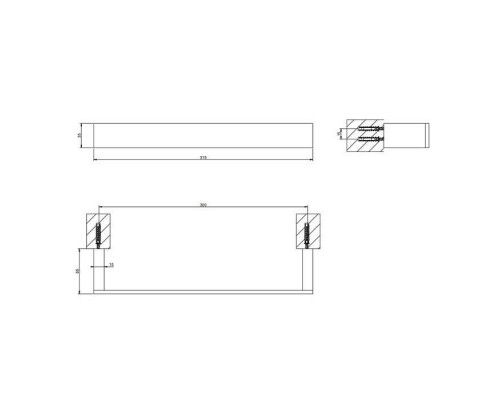 Gessi Rettangolo Полотенцедержатель 30см, цвет: Gold CCP. 20897#080