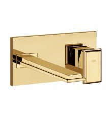 Gessi Eleganza Встраиваемый однорычажный смеситель для раковины, без донного клапана, с изливом, внешние части, цвет: золото. 46088#080