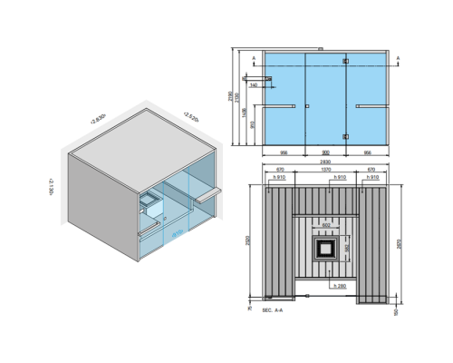 Effegibi Air 105 Corner Био-Сауна 247x182x213см, угловая DX, цвет: осина термообработанная. BI 91 10 0003 Effegibi Air 105 Corner Био-Сауна 247x182x213см, угловая DX, цвет: осина термообработанная. BI 91 10 0003
